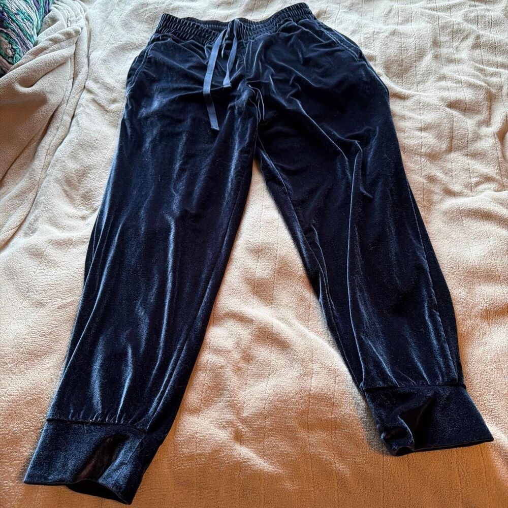 Fabletics Women's Daria Velour Jogger Deep Navy  Size S